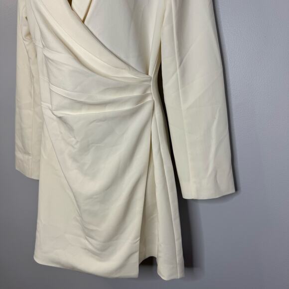 Abercrombie Wrap-Front Blazer Mini Dress Cream old Money Women's S New - Picture 5 of 13